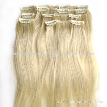 100% Real Brazilian Virgin Remy Human Hair Clip in Extensions